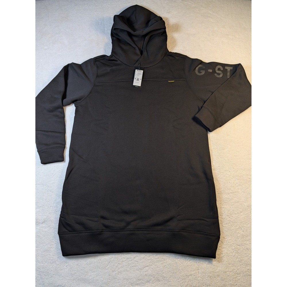 G-Star RAW Multi GR Loose Hooded Sweatshirt Dress Dark Black S NEW Street wear